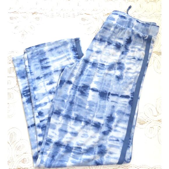 Lucky Brand  Women's Tie Dye Lounge/PJ Pants Blue/white  Medium  EUC - Picture 2 of 9